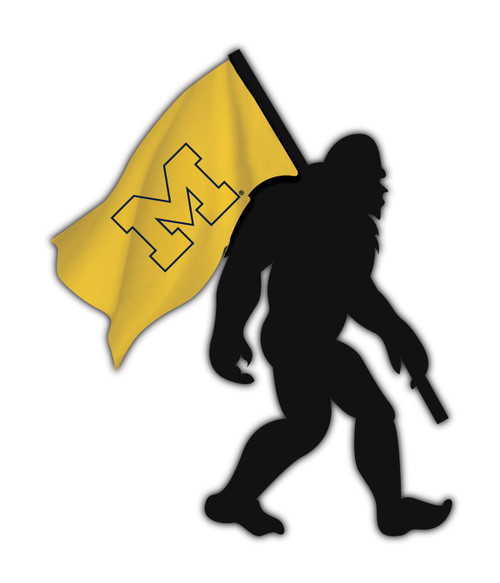 Michigan Wolverines 12" Bigfoot Desktop Art