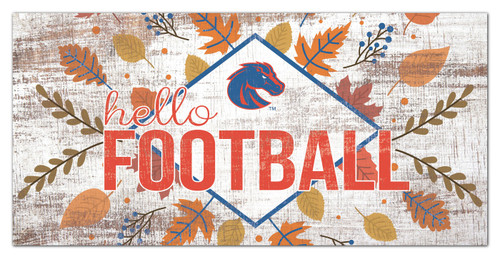 Boise State Broncos Hello Football 6" x 12" Wall Art