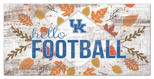 Kentucky Wildcats Hello Football 6" x 12" Wall Art