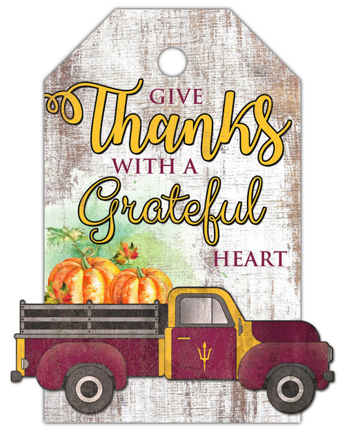 Arizona State Sun Devils Gift Tag and Truck 11" x 19" Sign