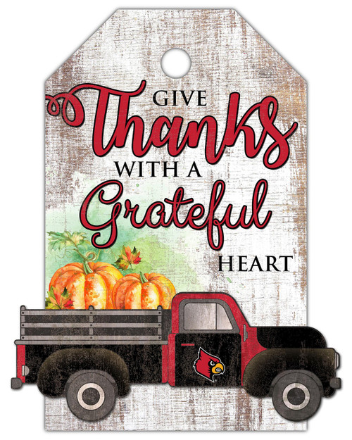 Louisville Cardinals Gift Tag and Truck 11" x 19" Sign