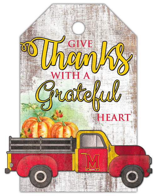 Maryland Terrapins Gift Tag and Truck 11" x 19" Sign