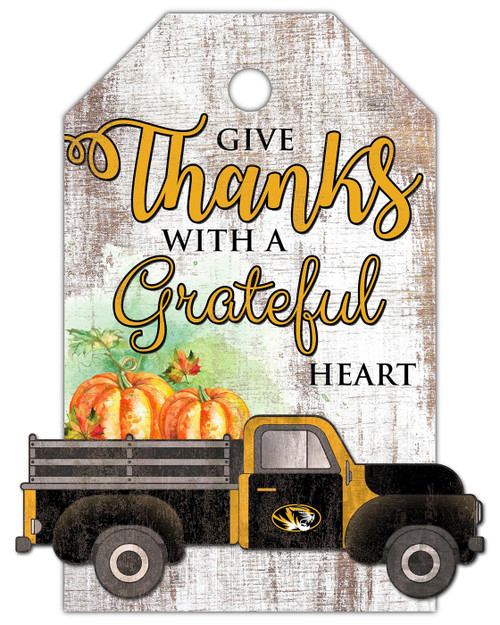 Missouri Tigers Gift Tag and Truck 11" x 19" Sign