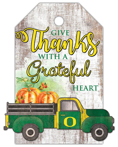 Oregon Ducks Gift Tag and Truck 11" x 19" Sign
