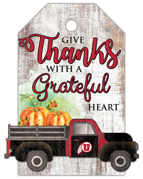 Utah Utes Gift Tag and Truck 11" x 19" Sign