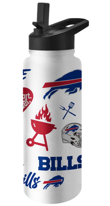Logo Brands NFL Buffalo Bills 40oz Flipside Powder Coat Tumbler