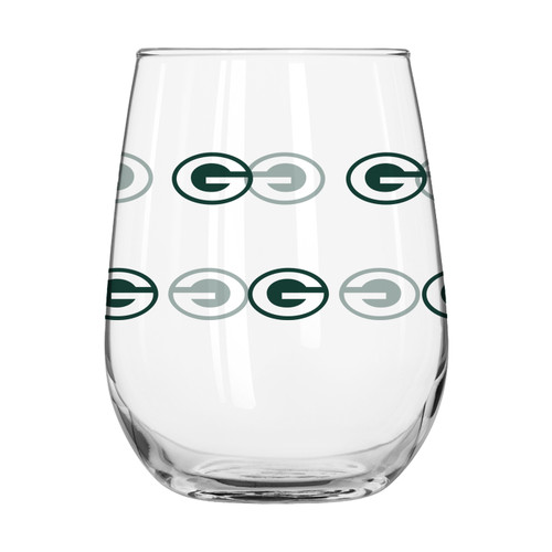 Green Bay Packers 16 oz. Color Block Curved Beverage Glass