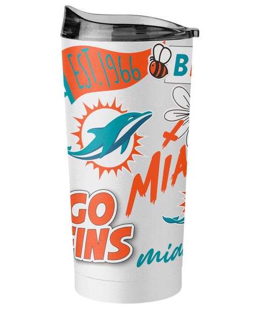 Miami Dolphins 20 oz. Native Powder Coat Tumbler