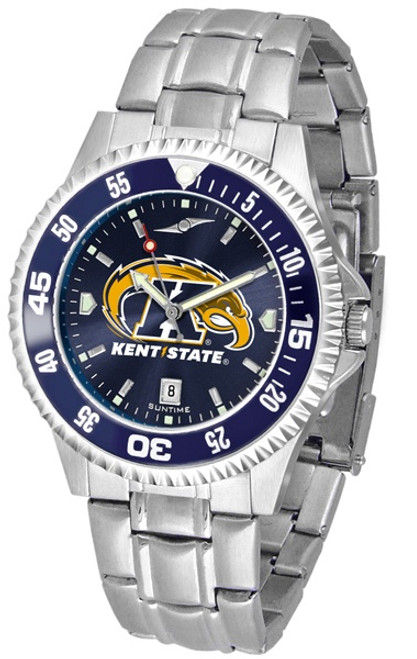 Kent State Golden Flashes Competitor Steel AnoChrome Color Bezel Men's Watch