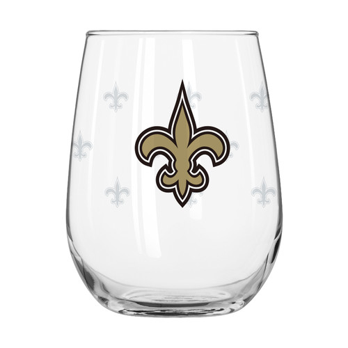 New Orleans Saints 16 oz. Satin Etch Curved Beverage Glass