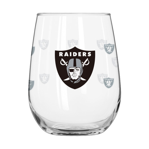Las Vegas Raiders 16 oz. Satin Etch Curved Beverage Glass