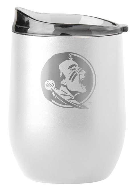 Florida State Seminoles 16 oz. Powder Coat White Etch Curved Beverage Glass