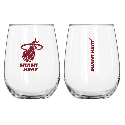 Miami Heat 16 oz. Gameday Curved Beverage Glass