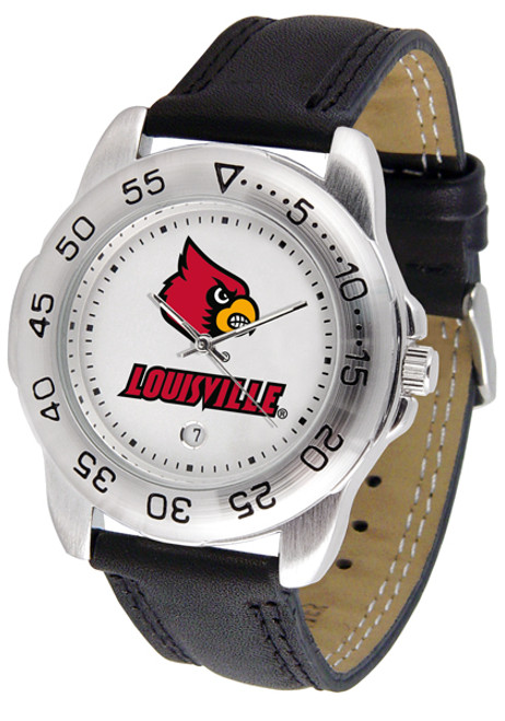 Louisville Cardinals Competitor Steel AnoChrome Color Bezel Watch - Red