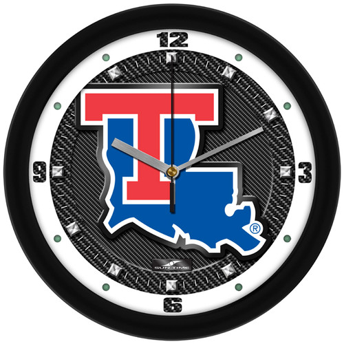 Louisiana Tech Bulldogs Carbon Fiber Wall Clock