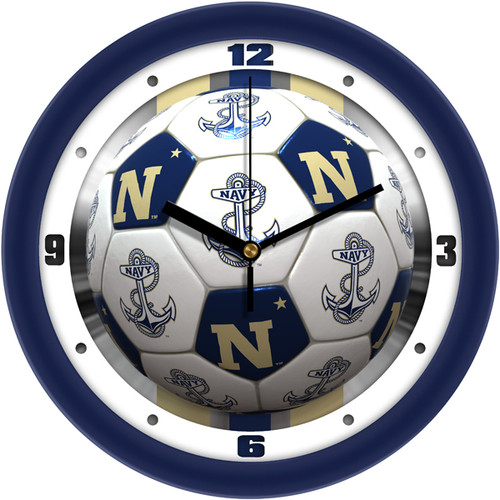 Navy Midshipmen Soccer Wall Clock