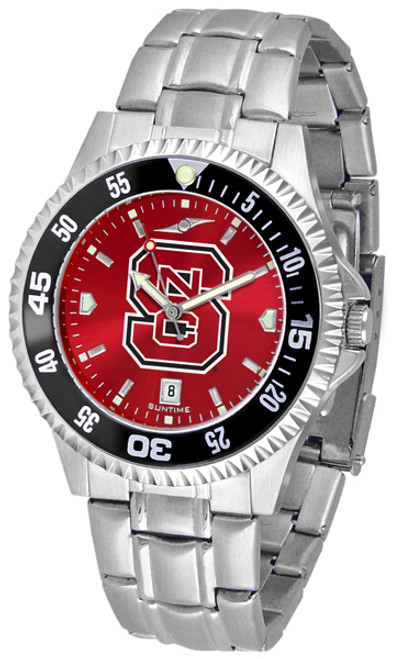 North Carolina State Wolfpack Competitor Steel AnoChrome Color Bezel Men's Watch