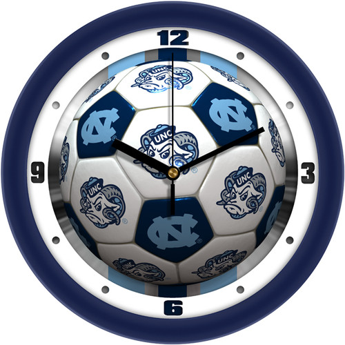 North Carolina Tar Heels Soccer Wall Clock