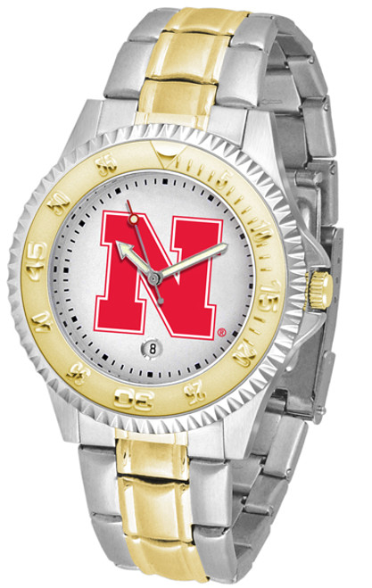 Nebraska Cornhuskers Competitor Two-Tone Men's Watch