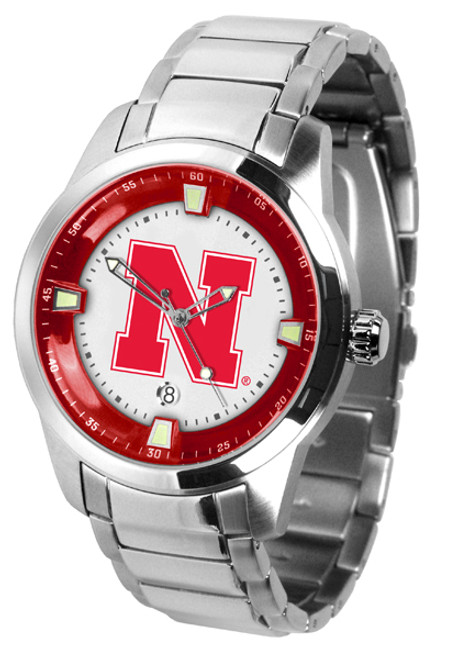 Nebraska Cornhuskers Titan Steel Men's Watch