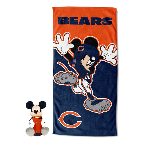 Chicago Bears Mickey Mouse Splash Pillow & Towel