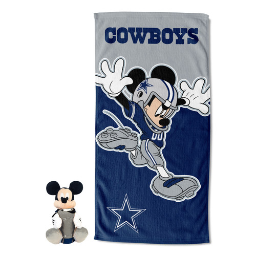 Dallas Cowboys Mickey Mouse Splash Pillow & Towel