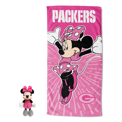 Green Bay Packers Minnie Mouse Spirit Pillow & Towel