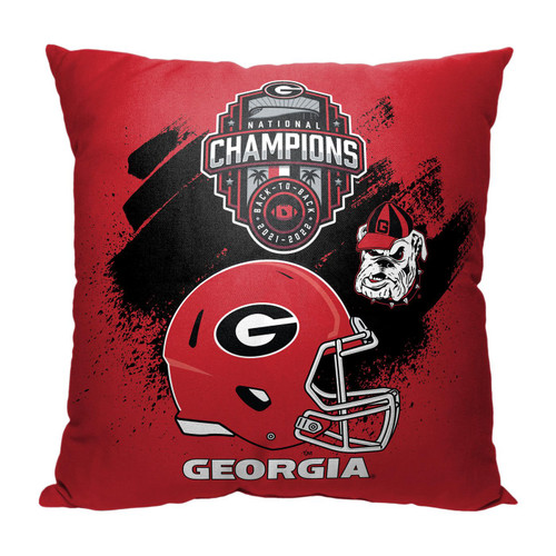 Georgia Bulldogs National Champs Achieve Printed Throw Pillow