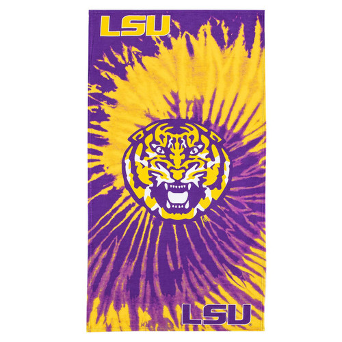LSU Tigers Psychedelic Beach Towel