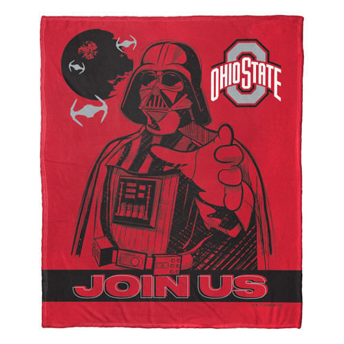 Ohio State Buckeyes Star Wars Influence Silk Touch Throw Blanket