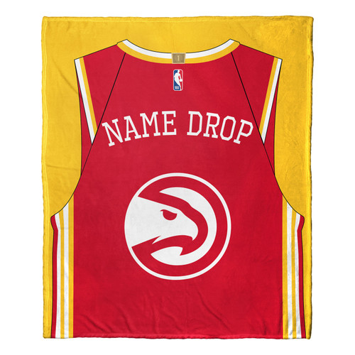 Atlanta Hawks Personalized Jersey Silk Touch Throw Blanket