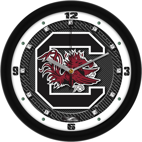 South Carolina Gamecocks Carbon Fiber Wall Clock