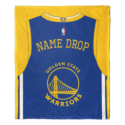 Golden State Warriors Personalized Jersey Silk Touch Throw Blanket