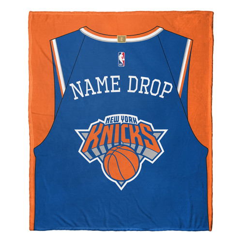 New York Knicks Personalized Jersey Silk Touch Throw Blanket