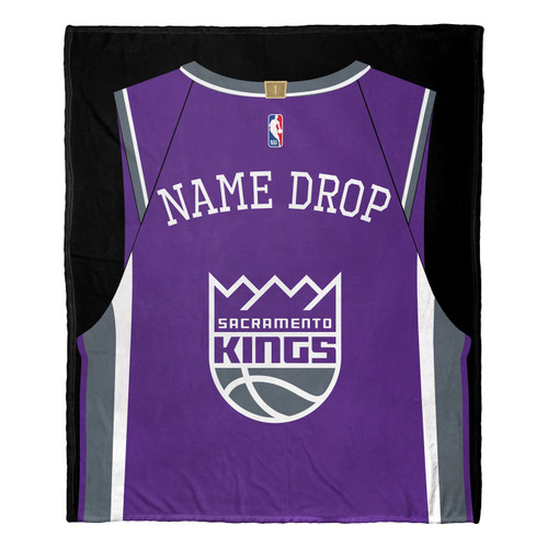 Sacramento Kings Personalized Jersey Silk Touch Throw Blanket