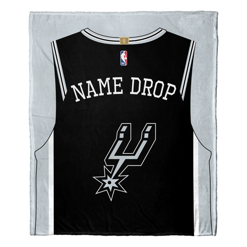 San Antonio Spurs Personalized Jersey Silk Touch Throw Blanket