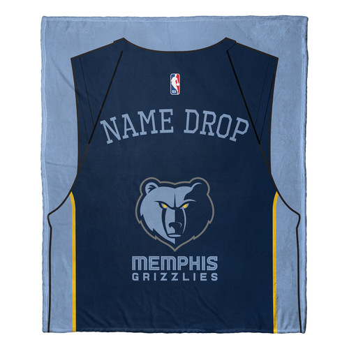 Memphis Grizzlies Personalized Jersey Silk Touch Throw Blanket