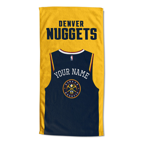 Denver Nuggets Personalized Jersey Beach Towel