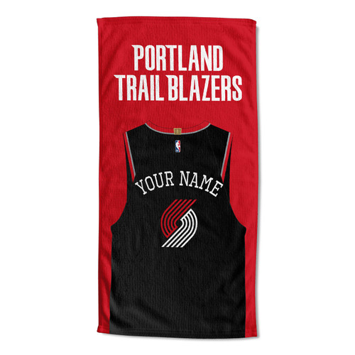 Portland Trail Blazers Personalized Jersey Beach Towel
