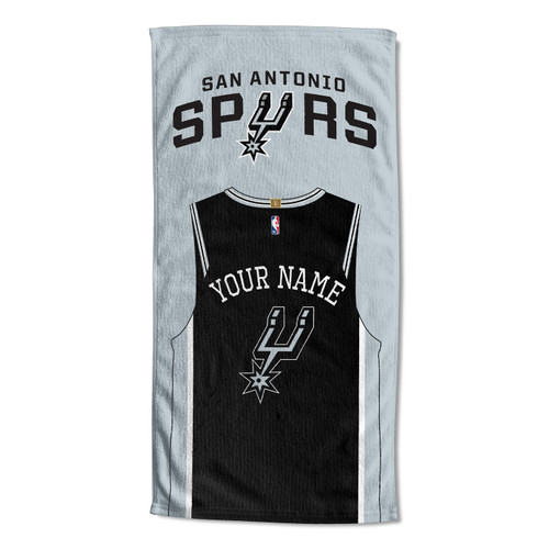 San Antonio Spurs Personalized Jersey Beach Towel