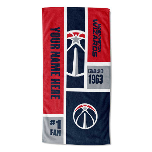 Washington Wizards Personalized Colorblock Beach Towel