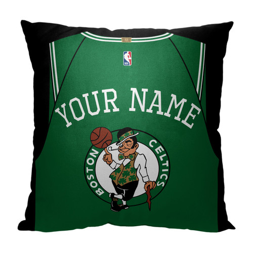 Boston Celtics Personalized Jersey Throw Pillow