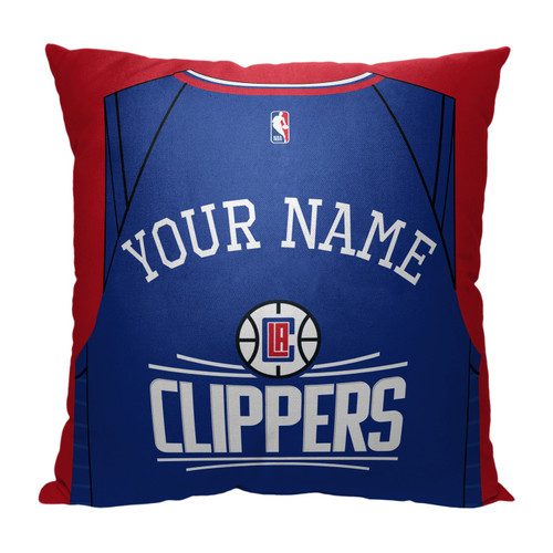 Los Angeles Clippers Personalized Jersey Throw Pillow