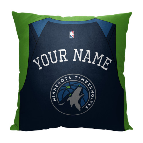 Minnesota Timberwolves Personalized Jersey Throw Pillow