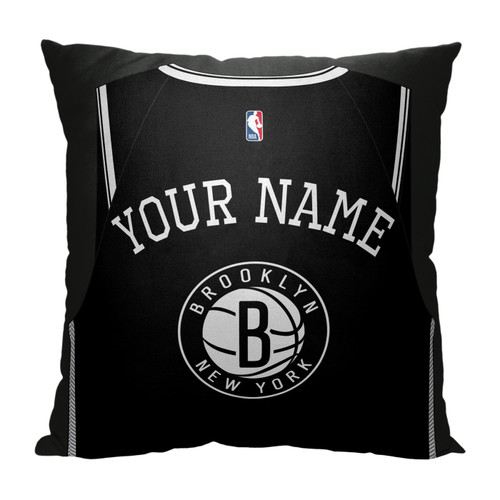 Brooklyn Nets Personalized Jersey Throw Pillow