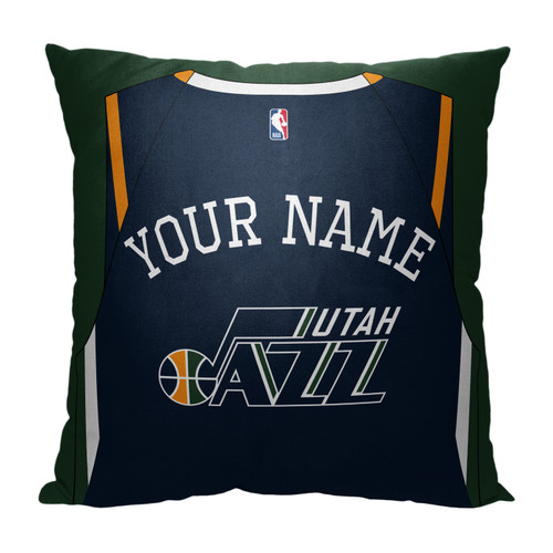 Utah Jazz Personalized Jersey Throw Pillow