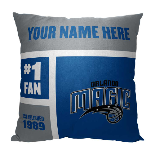 Orlando Magic Personalized Colorblock Throw Pillow
