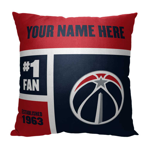 Washington Wizards Personalized Colorblock Throw Pillow