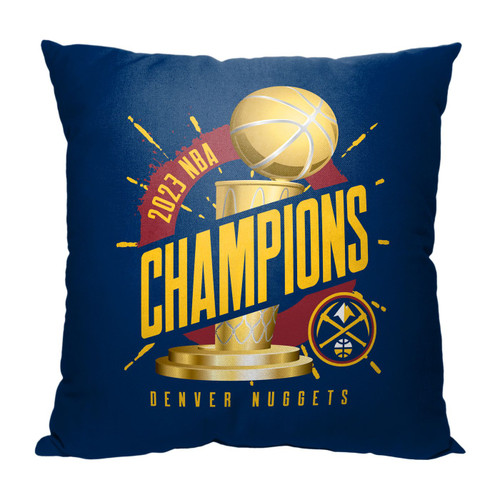 Denver Nuggets NBA Champs Triumph Printed Throw Pillow