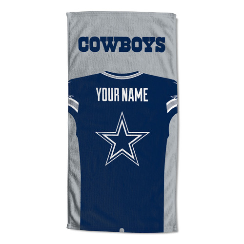 Dallas Cowboys Personalized Jersey Beach Towel